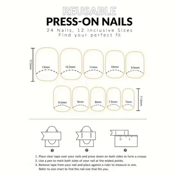 Halloween Bats Press On Nails Medium Square Gel Set of 24 - Picture 6 of 8